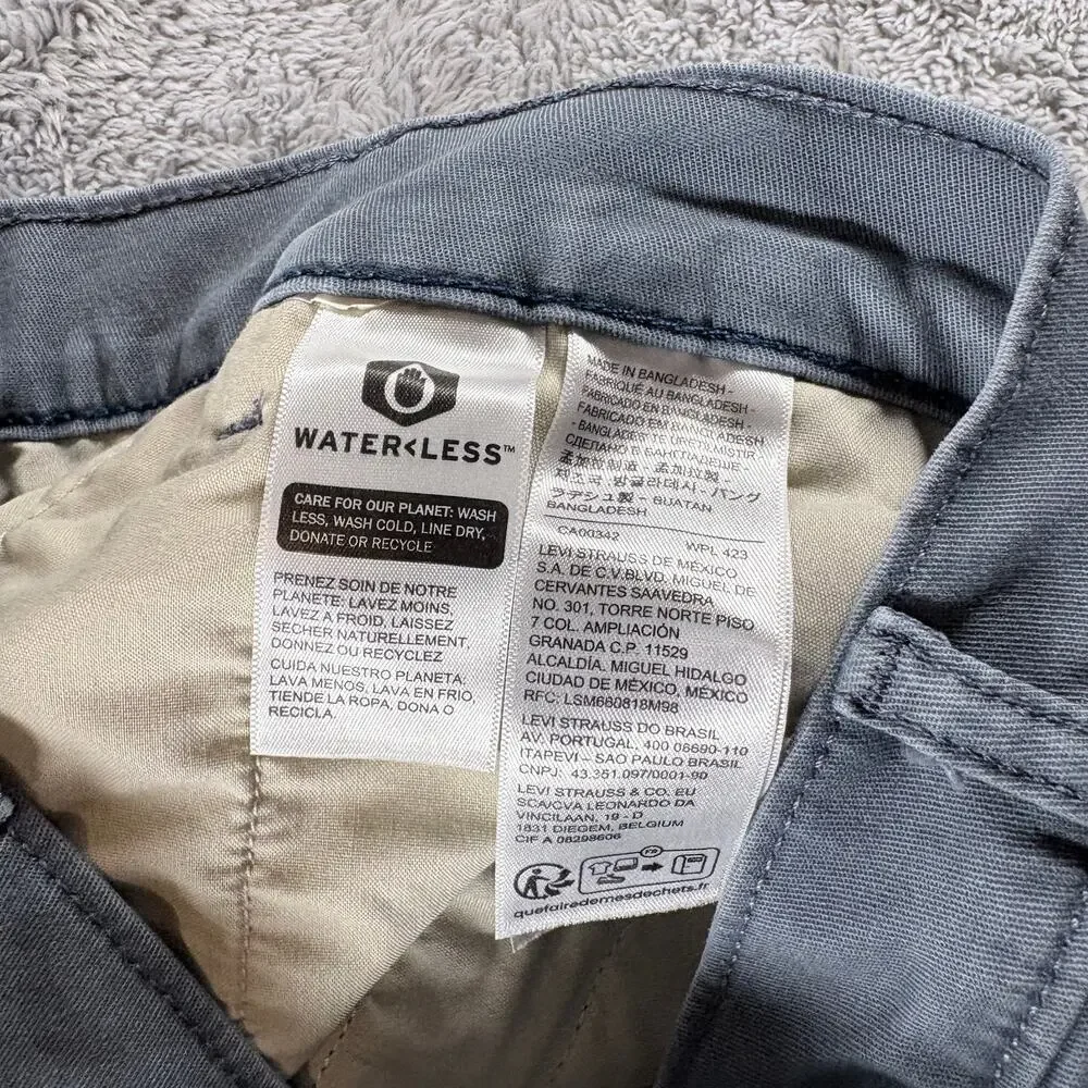 Levi's 2 Pair Chino Slacks Color Gray and Black‎ Sz 38x30 *FLAWS*